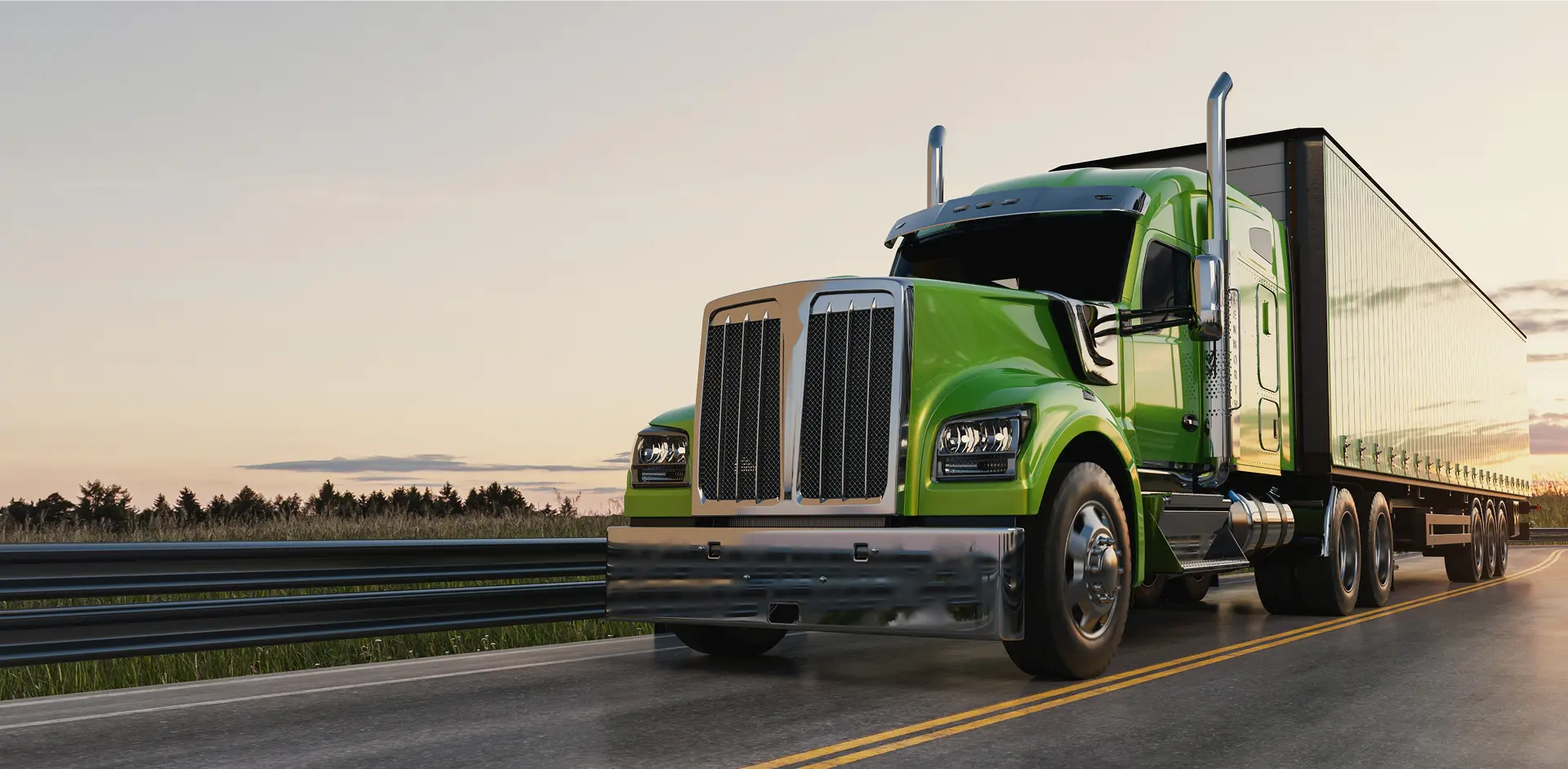 Range Point Transportation truck on the highway